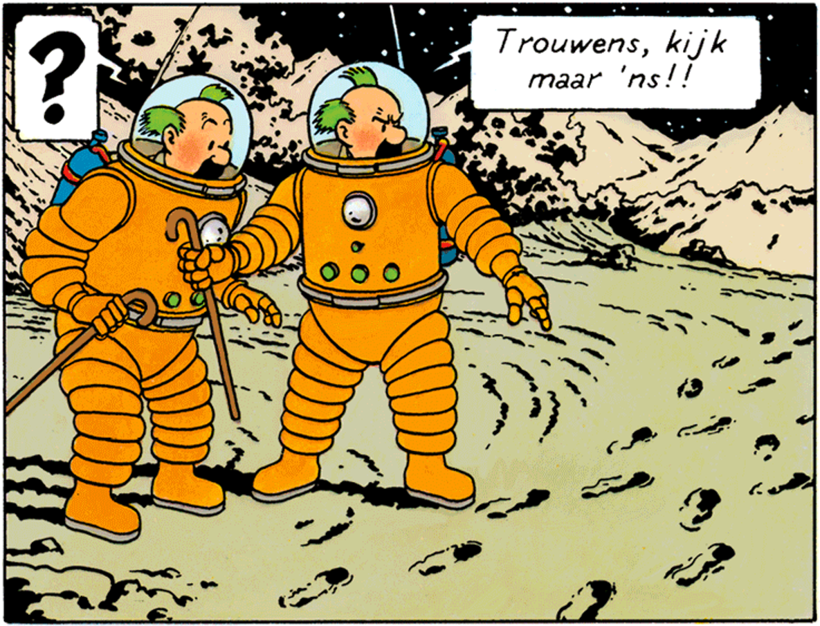 Les Dupondt sur la Lune dans On a marché sur la Lune